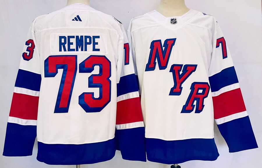 Mens New York Rangers #73 Matt Rempe White 2024 stadium Series Stitched Jersey